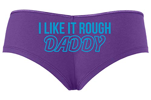 Knaughty Knickers I Like It Rough Daddy Spank Dominate Slutty Purple Boyshort