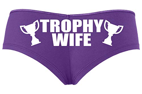 Knaughty Knickers Trophy Wife Panty Game Shower Gift Hotwife Sexy Purple Boyshort