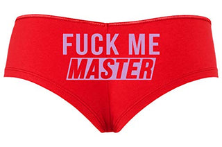 Knaughty Knickers Fuck Me Master Give It To Me Please Slutty Red Boyshort