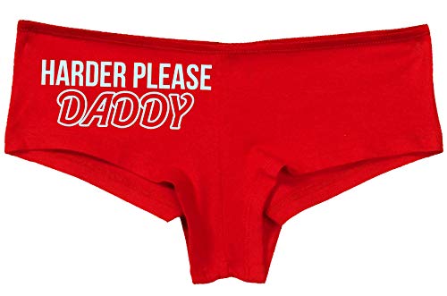 Knaughty Knickers Harder Please Daddy Give It To Me Rough Slutty Red Panties