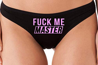 Knaughty Knickers Fuck Me Master Give It To Me Please Black Thong Underwear