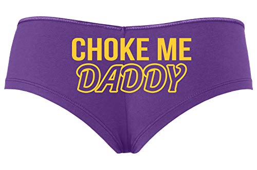 Knaughty Knickers Choke Me Daddy Obedient Submissive Slutty Purple Boyshort