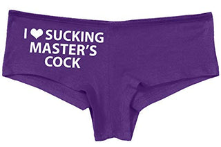 Knaughty Knickers I Love Sucking Masters Cock Blowjob Slut Slutty Purple Panties