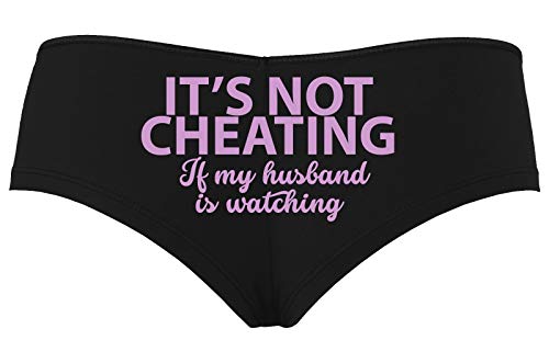 Knaughty Knickers Its Not Cheating If My Husband Watches Black Boyshort Panties