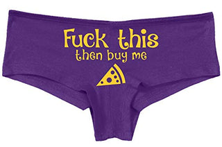 Knaughty Knickers - Spank This Ass Then Buy Me Pizza Boy Short Underwear - Okay Then Pizza Boyshort Panties