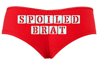 Knaughty Knickers Daddy's Spoiled Brat Red Boy Short Panties DDLG CGLG Kitten