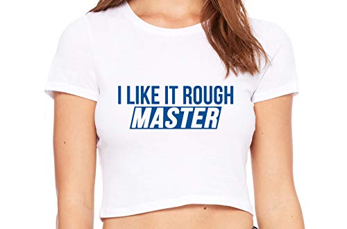 Knaughty Knickers I Like It Rough Master Give To Me Hard White Crop Tank Top