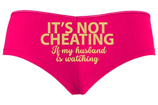 Knaughty Knickers Its Not Cheating If My Husband Watches Hot Pink Slutty Panties