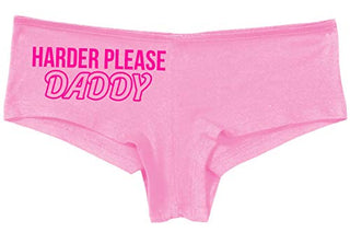 Knaughty Knickers Harder Please Daddy Give It To Me Rough Pink Boyshort Panties