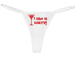 Knaughty Knickers Women's I Like It Dirty Martini Funny Thong