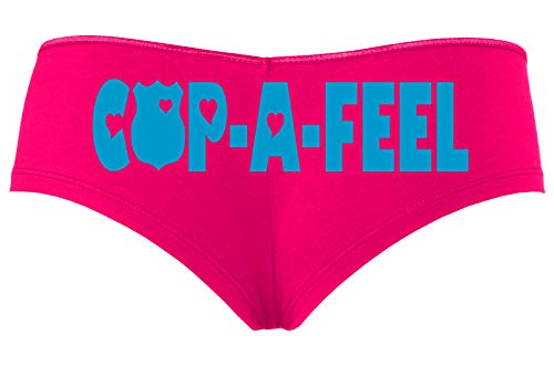 Knaughty Knickers Cop A Feel Police Wife Girlfriend LEO Hot Pink Slutty Panties