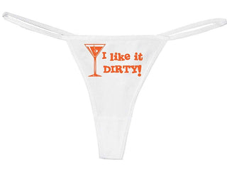 Knaughty Knickers Women's I Like It Dirty Martini Funny Thong