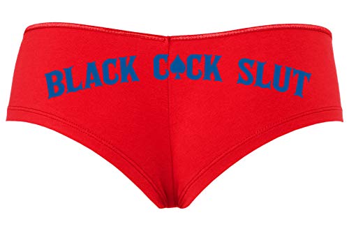 Knaughty Knickers Black Cock Slut QofS Queen of Spades Red Panties Plus Size
