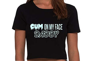 Knaughty Knickers Cum On My Face Daddy Facial Cumslut Black Cropped Tank Top