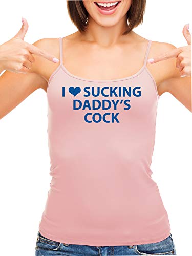 Knaughty Knickers I Love Sucking Daddys Cock DDLG Oral Pink Camisole Tank Top