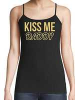 Knaughty Knickers Kiss Me Daddy Snuggle BabyGirl Master Black Camisole Tank Top