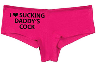 Knaughty Knickers I Love Sucking Daddys Cock DDLG Oral Hot Pink Underwear