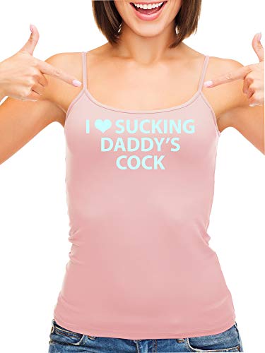 Knaughty Knickers I Love Sucking Daddys Cock DDLG Oral Pink Camisole Tank Top