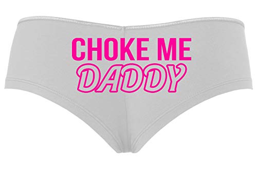 Knaughty Knickers Choke Me Daddy Obedient Submissive Slutty White Boyshort