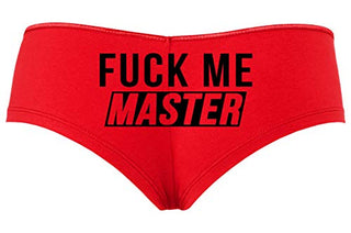 Knaughty Knickers Fuck Me Master Give It To Me Please Slutty Red Boyshort