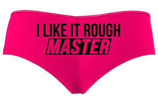 Knaughty Knickers I Like It Rough Master Give To Me Hard Hot Pink Slutty Panties