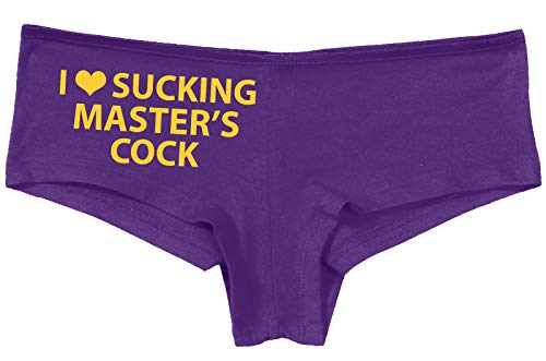 Knaughty Knickers I Love Sucking Masters Cock Blowjob Slut Slutty Purple Panties