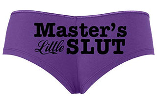 Knaughty Knickers Masters Little Slut BDSM DDLG Princess Slutty Purple Boyshort