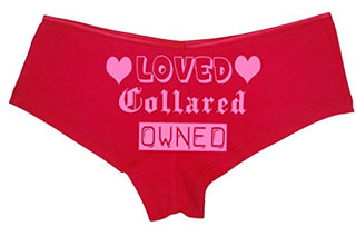 Knaughty Knickers Women's Loved Collared Owned BDSM Slave Hot Sexy Boyshort