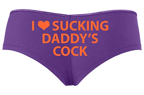 Knaughty Knickers I Love Sucking Daddys Cock DDLG Oral Slutty Purple Boyshort