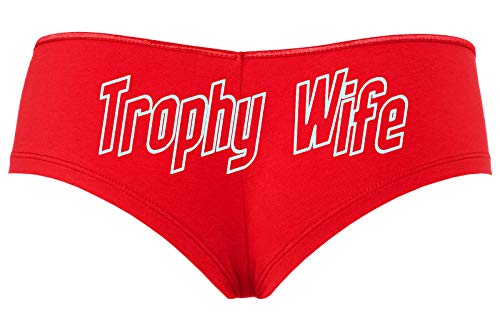 Knaughty Knickers Trophy Wife Panty Game Shower Gift Hotwife Cute Red Boyshort