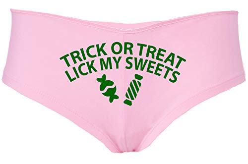 Knaughty Knickers Trick Or Treat Lick My Sweets Halloween Sexy Pink Boyshort