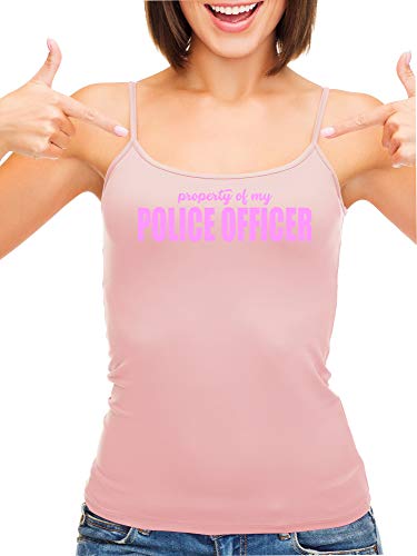 Knaughty Knickers Property of My Police Officer LEO Wife Pink Camisole Tank Top