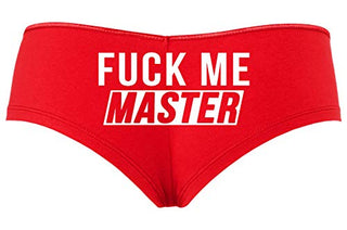 Knaughty Knickers Fuck Me Master Give It To Me Please Slutty Red Boyshort