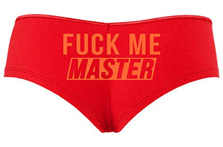 Knaughty Knickers Fuck Me Master Give It To Me Please Slutty Red Boyshort