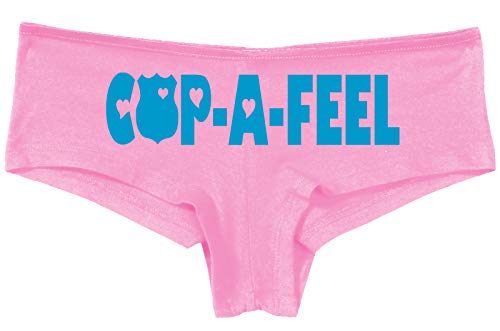 Knaughty Knickers Cop A Feel Police Wife Girlfriend LEO Pink Boyshort Panties