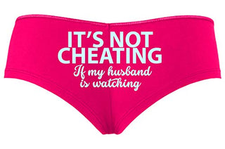 Knaughty Knickers Its Not Cheating If My Husband Watches Hot Pink Slutty Panties