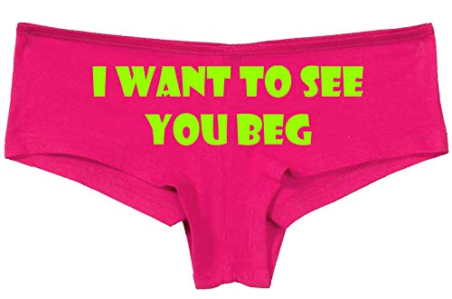 Knaughty Knickers I Want To See You Beg Get On Your Knees Hot Pink Underwear