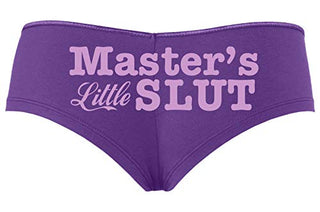 Knaughty Knickers Masters Little Slut BDSM DDLG Princess Slutty Purple Boyshort