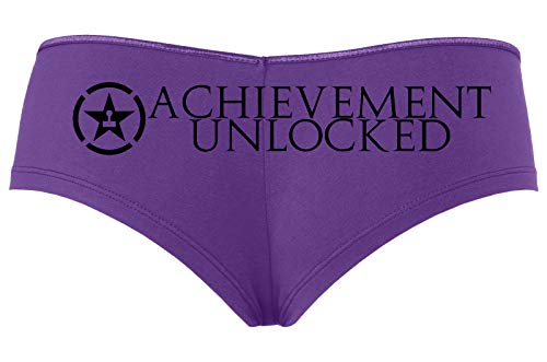 Knaughty Knickers Achievement Unlocked Video Game RPG Purple Boyshort Sexy Flirty