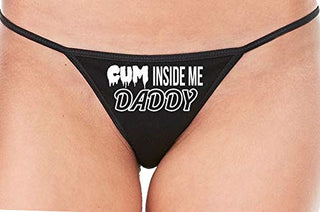 Knaughty Knickers Cum Inside Me Daddy Creampie Cumplay Black String Thong Panty