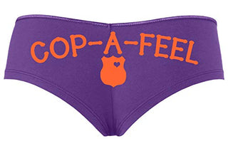 Cop A Feel Leo Police Wife Boyshort Panties The Panty Game cop Party Bridal Gift