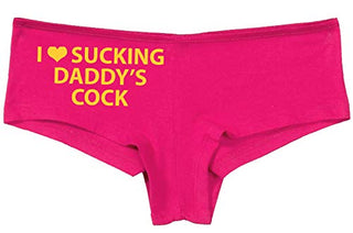 Knaughty Knickers I Love Sucking Daddys Cock DDLG Oral Hot Pink Underwear