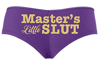 Knaughty Knickers Masters Little Slut BDSM DDLG Princess Slutty Purple Boyshort