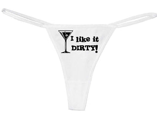 Knaughty Knickers Women's I Like It Dirty Martini Funny Thong