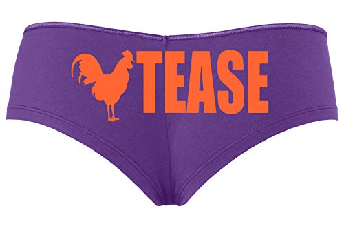 Knaughty Knickers Cock Rooster Tease Hotwife Slut Purple Sexy Boyshort Underwear