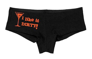 Knaughty Knickers Women's I Like It Dirty Martini Slut Hot Sexy Boyshort