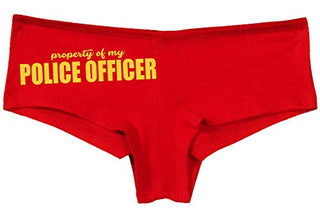 Knaughty Knickers Property of My Police Officer LEO Wife Slutty Red Panties