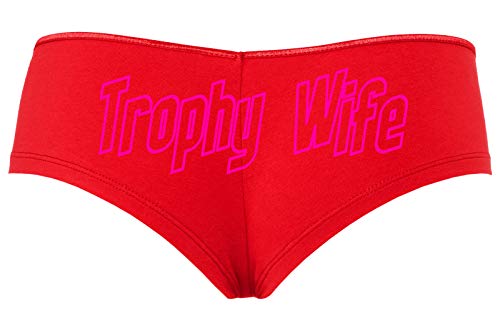 Knaughty Knickers Trophy Wife Panty Game Shower Gift Hotwife Cute Red Boyshort