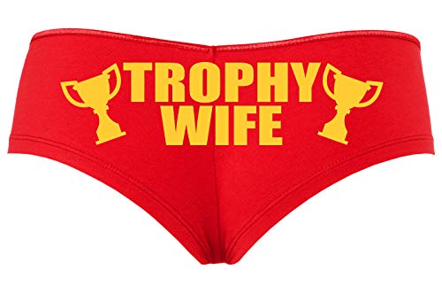 Knaughty Knickers Trophy Wife Panty Game Shower Gift Hotwife Sexy Red Boyshort