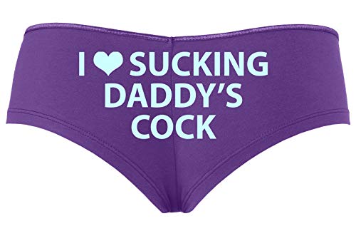 Knaughty Knickers I Love Sucking Daddys Cock DDLG Oral Slutty Purple Boyshort